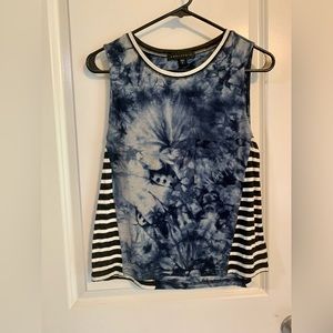Tie dye striped tank top
